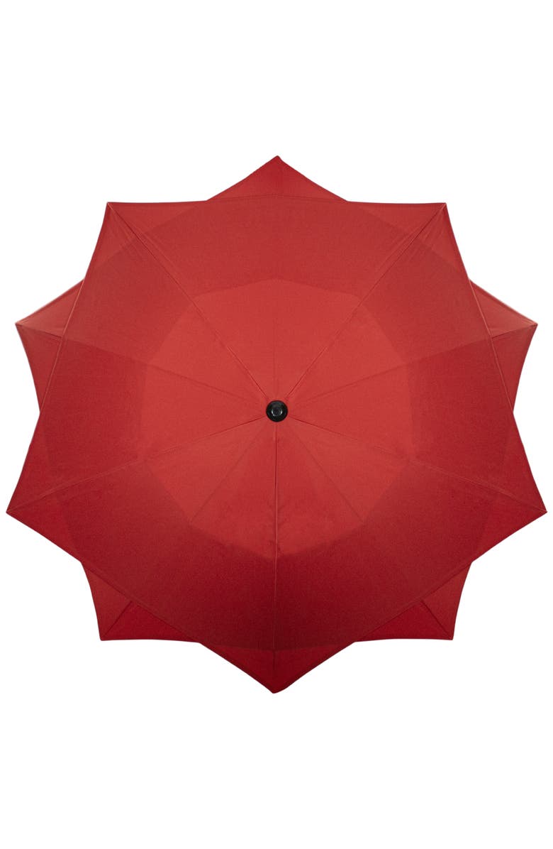 Northlight 8.85ft Outdoor Patio Lotus Umbrella with Hand Crank, Terracotta, Alternate, color, Orange