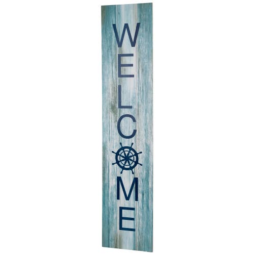 Northlight Weathered Coastal "welcome" Porch Board Sign Decoration In Gray