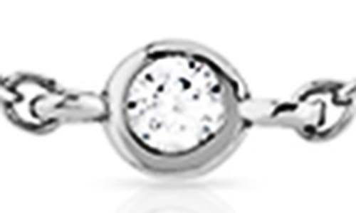 Crislu Cubic Zirconia Bezel Station Necklace In Metallic