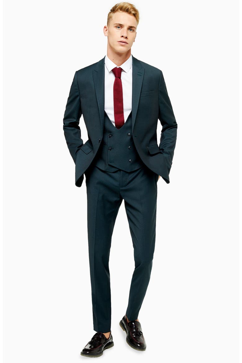 Maverick Skinny Fit Suit Jacket, Alternate, color, BLUE