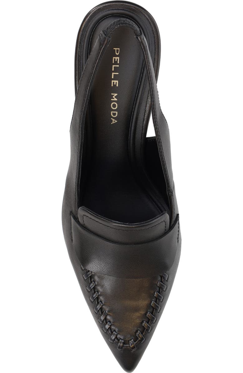 Pelle Moda Lucea Pointed Toe Slingback Pump, Alternate, color, Black