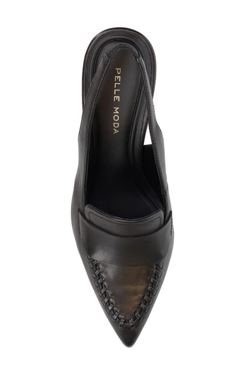 Pelle Moda Lucea Pointed Toe Slingback Pump In Black