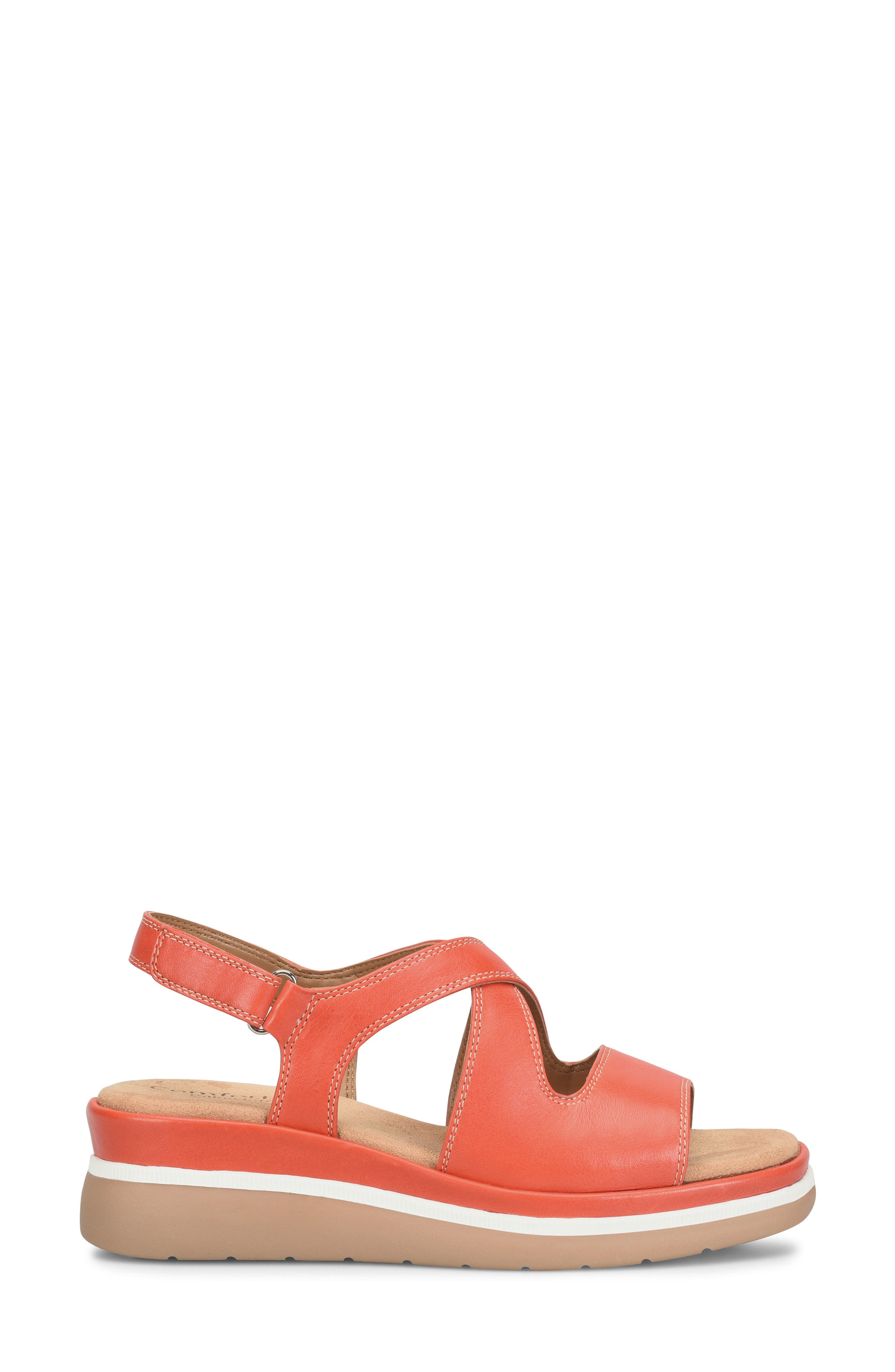 Amethyst Slingback Platform Wedge Sandal, Alternate, color, RED CORAL