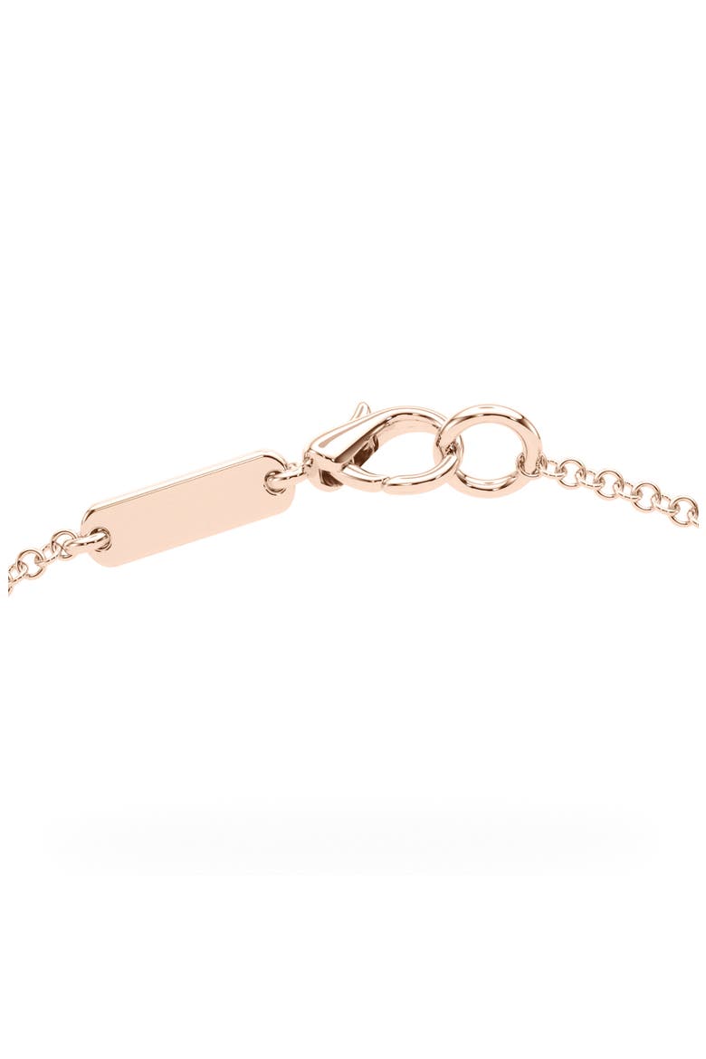 Baguette & Round Lab Created Diamond Pendant Necklace, Alternate, color, 18K ROSE GOLD