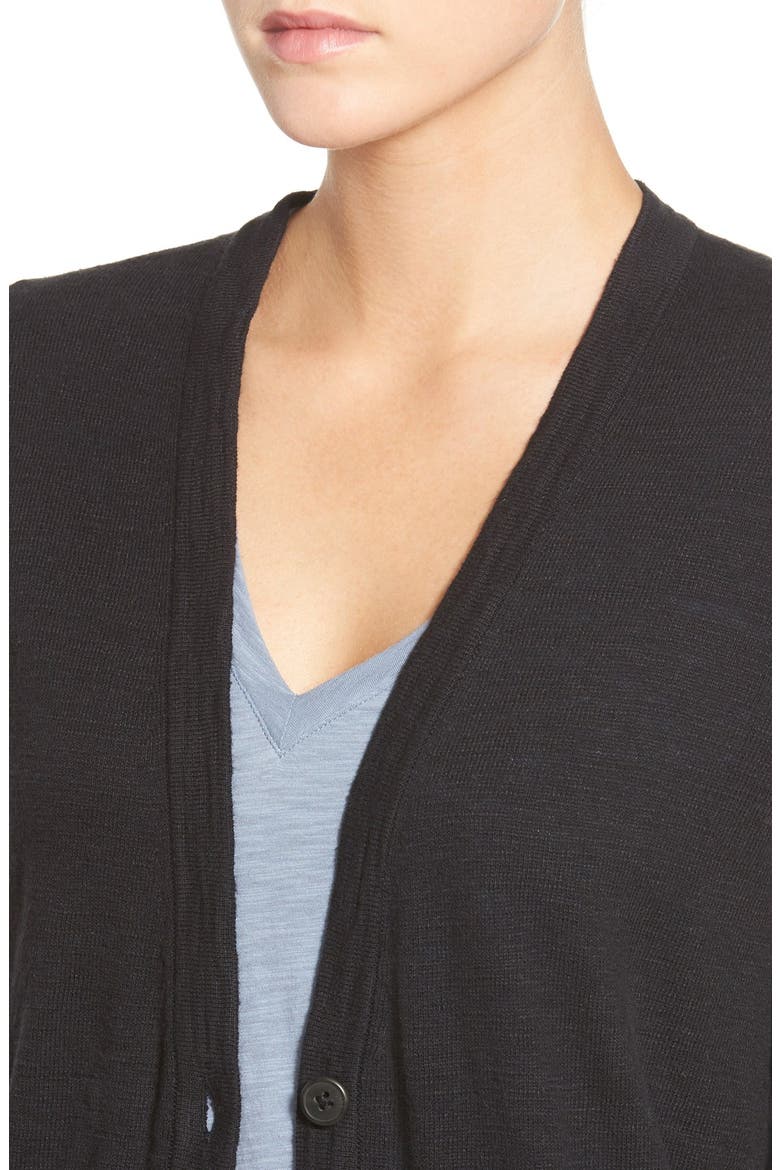'Logan' Patch Pocket Cardigan, Alternate, color, TRUE BLACK