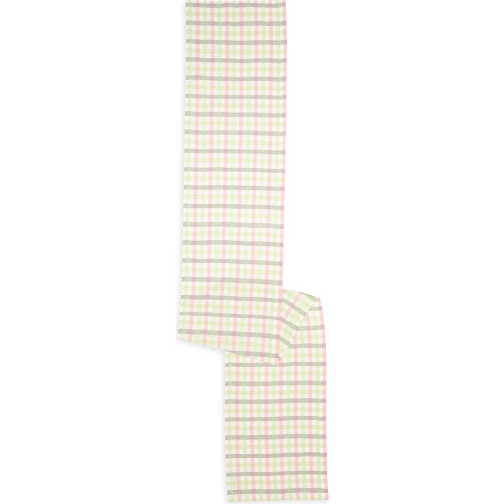 Heather Taylor Home Gingham Clover Table Runner In Clover