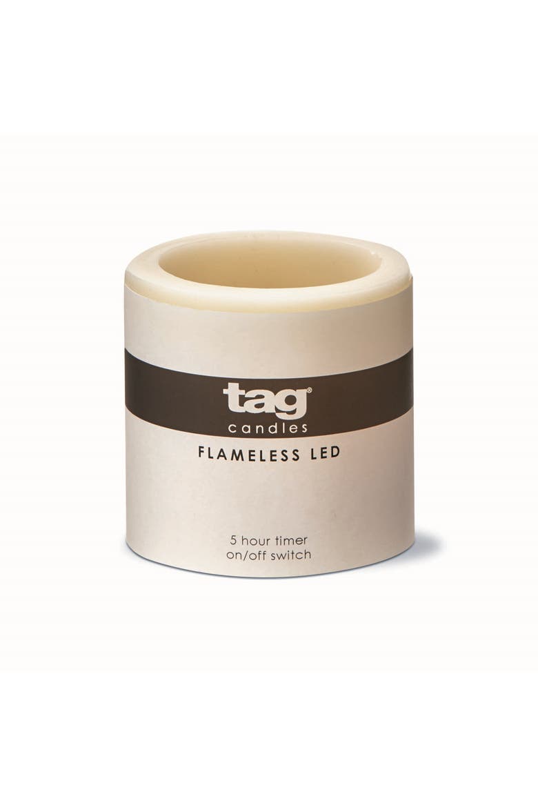 Light Up LED Pillar Candle with Timer Flameless Decor, Alternate, color, Beige