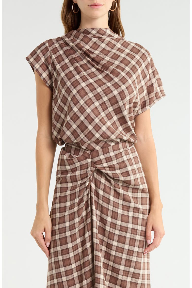 Laurel Ruched Top, Main, color, BROWN
