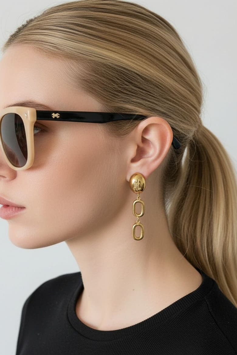 Bloom Drop Earrings, Alternate, color, Gold