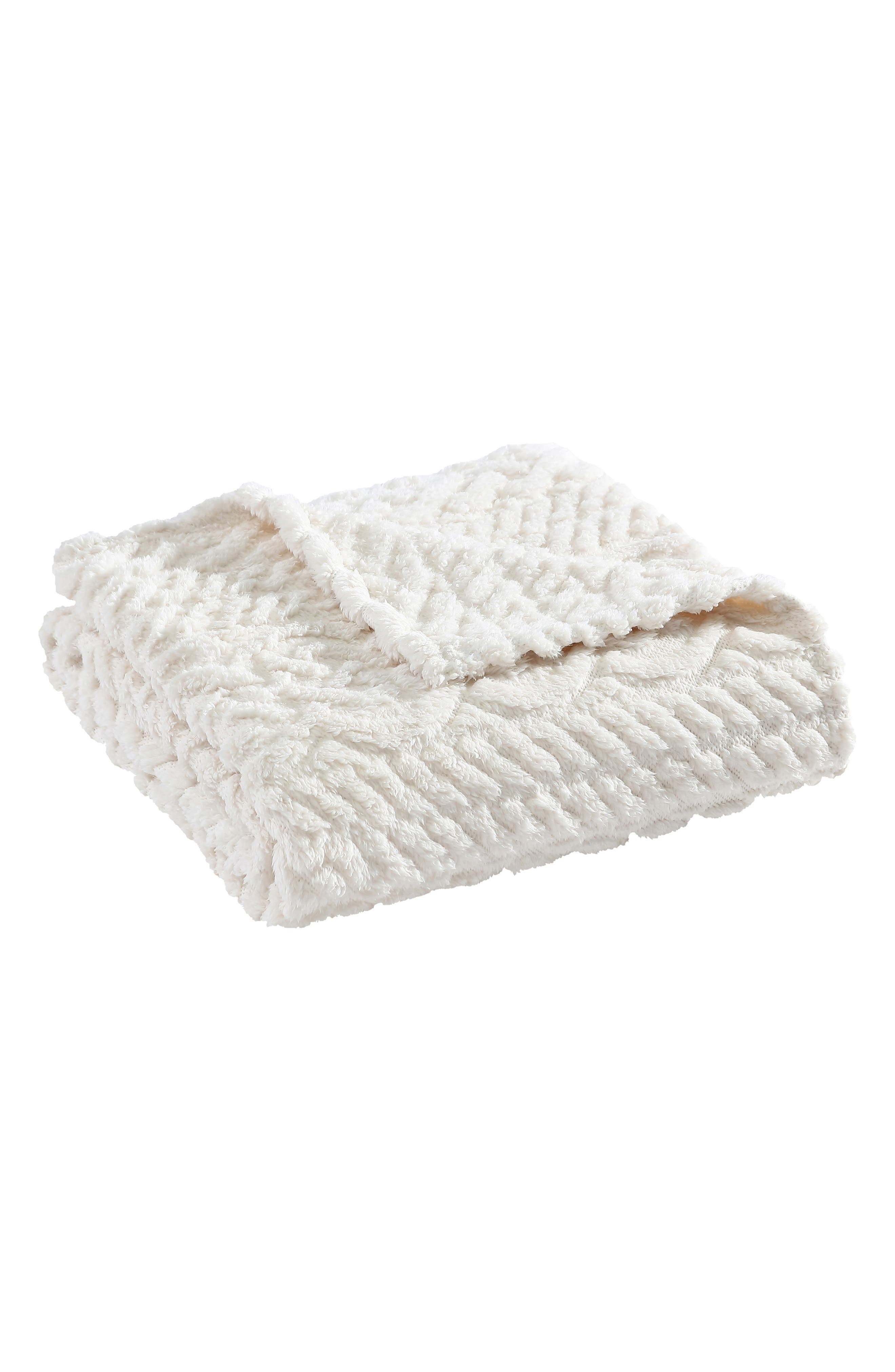 Nautica Declan Faux Shearling Throw Blanket
