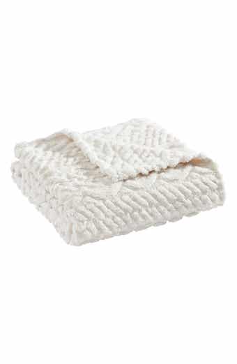 Nautica Declan Faux Shearling Throw Blanket