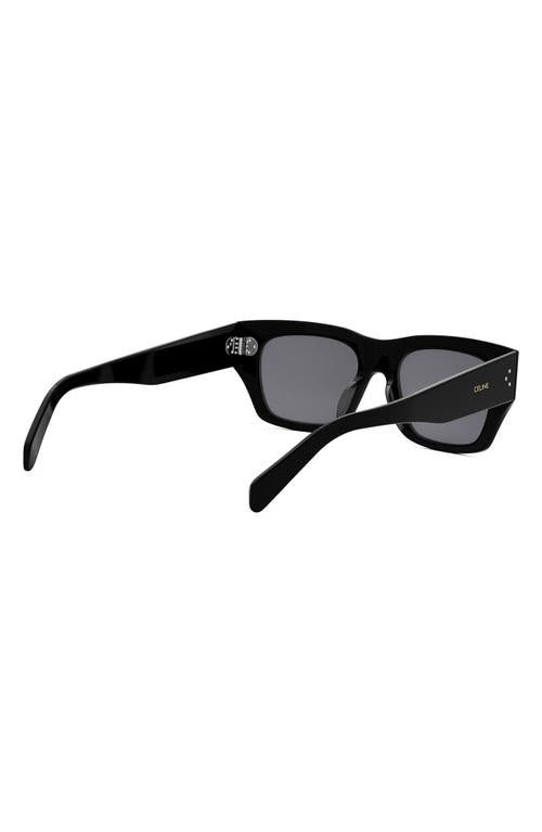 Celine Bold 3 Dots 53mm Geometric Sunglasses In Black