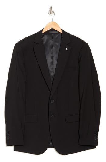 Tahari Slim Fit Sharkskin Blazer