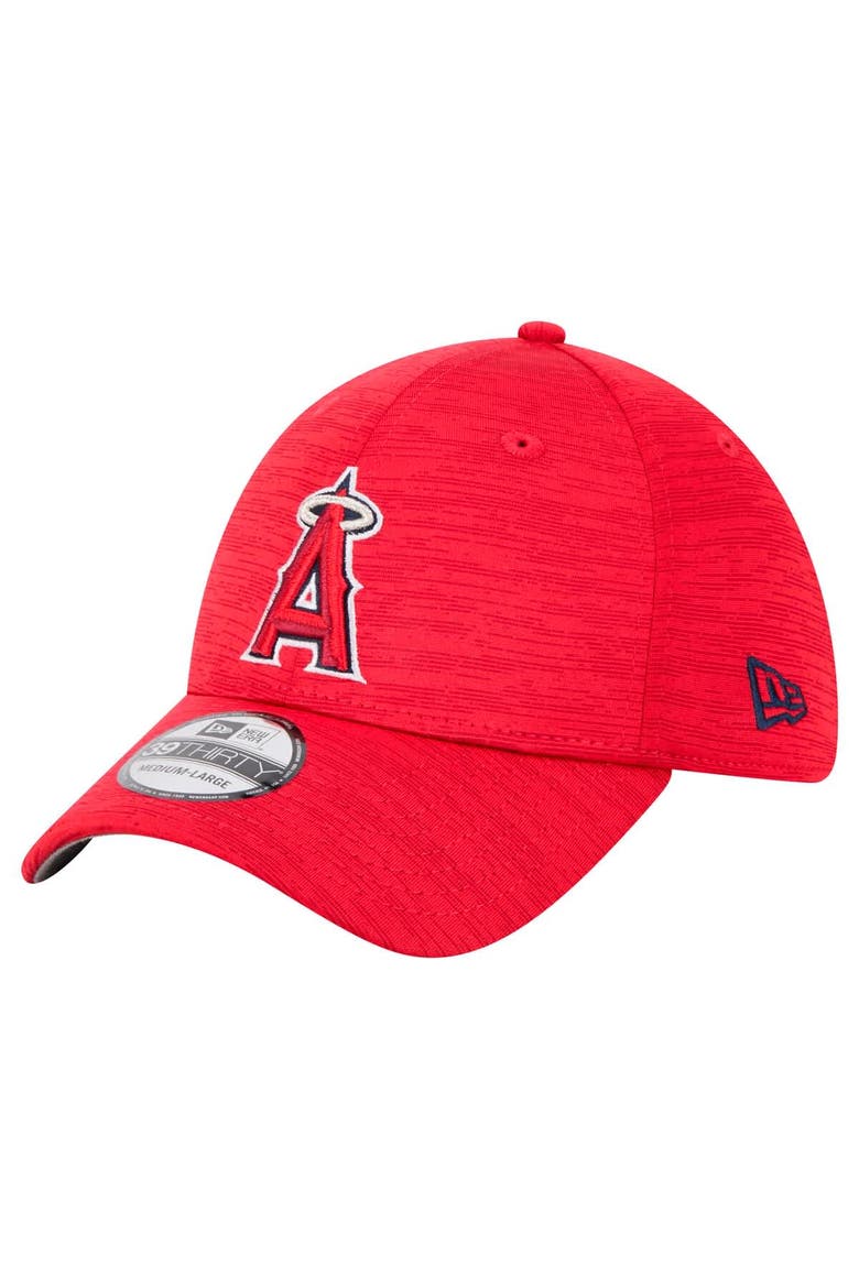 Men's New Era Red Los Angeles Angels Tech 39THIRTY Flex Hat, Main, color, Red