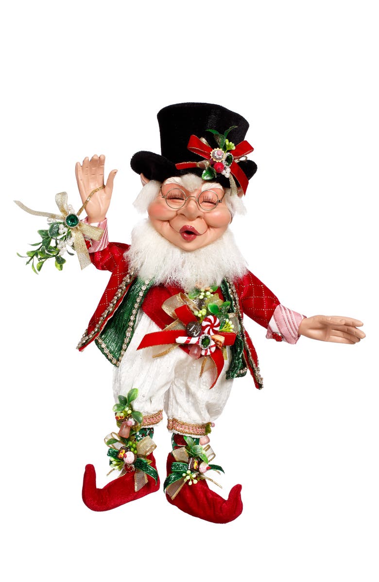 Mark Roberts Sweet Mistletoe Elf, Medium, Main, color, Red