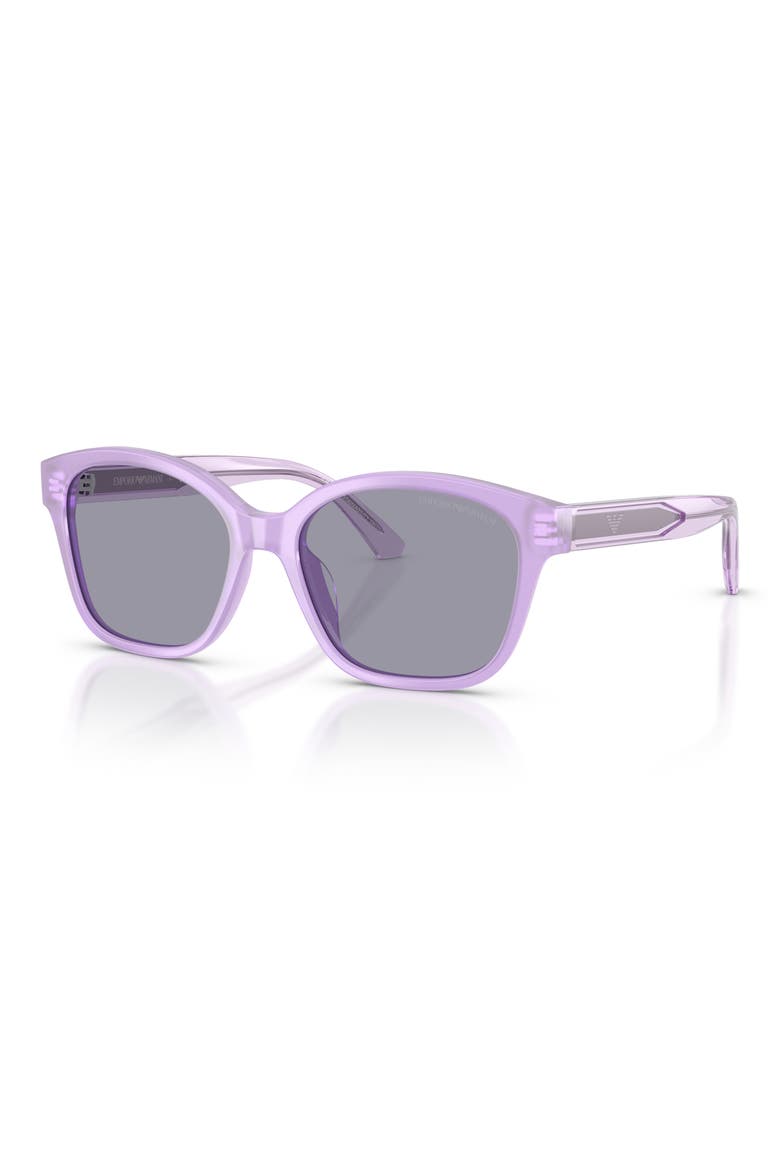 Kids' 49mm Small Cat Eye Sunglasses, Alternate, color, SHINY OPAL LILLAC / BLUE