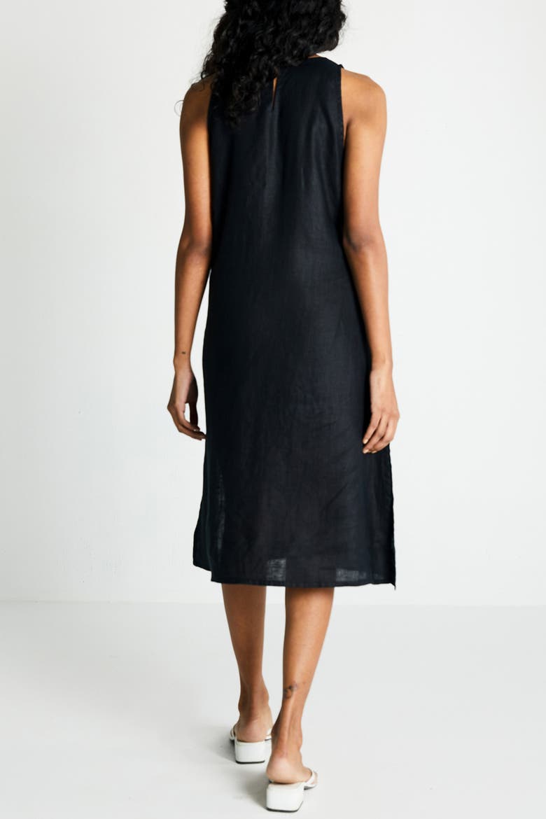 V-Neck Straight Dress, Alternate, color, Black