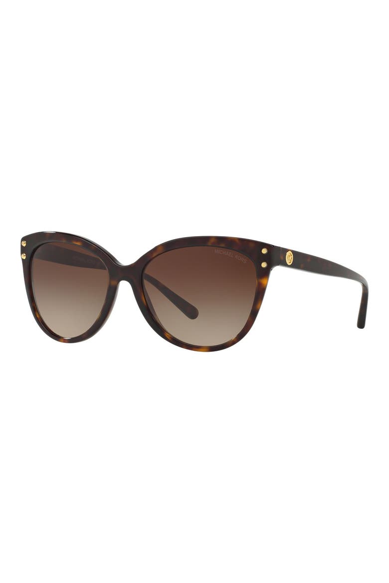 55mm Gradient Cat Eye Sunglasses, Alternate, color, DARK TORTOISE/ BROWN GRADIENT