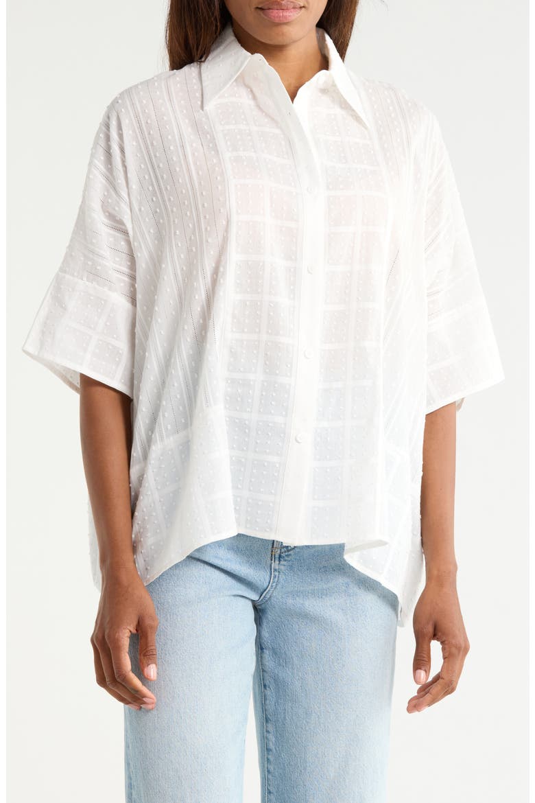 Megan Cotton Top, Main, color, WHITE