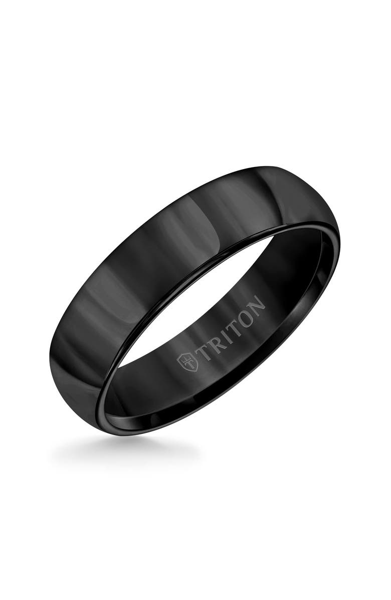 Triton 6MM Tungsten Carbide Ring with Domed Bright Finish and Round Edge, Main, color, 