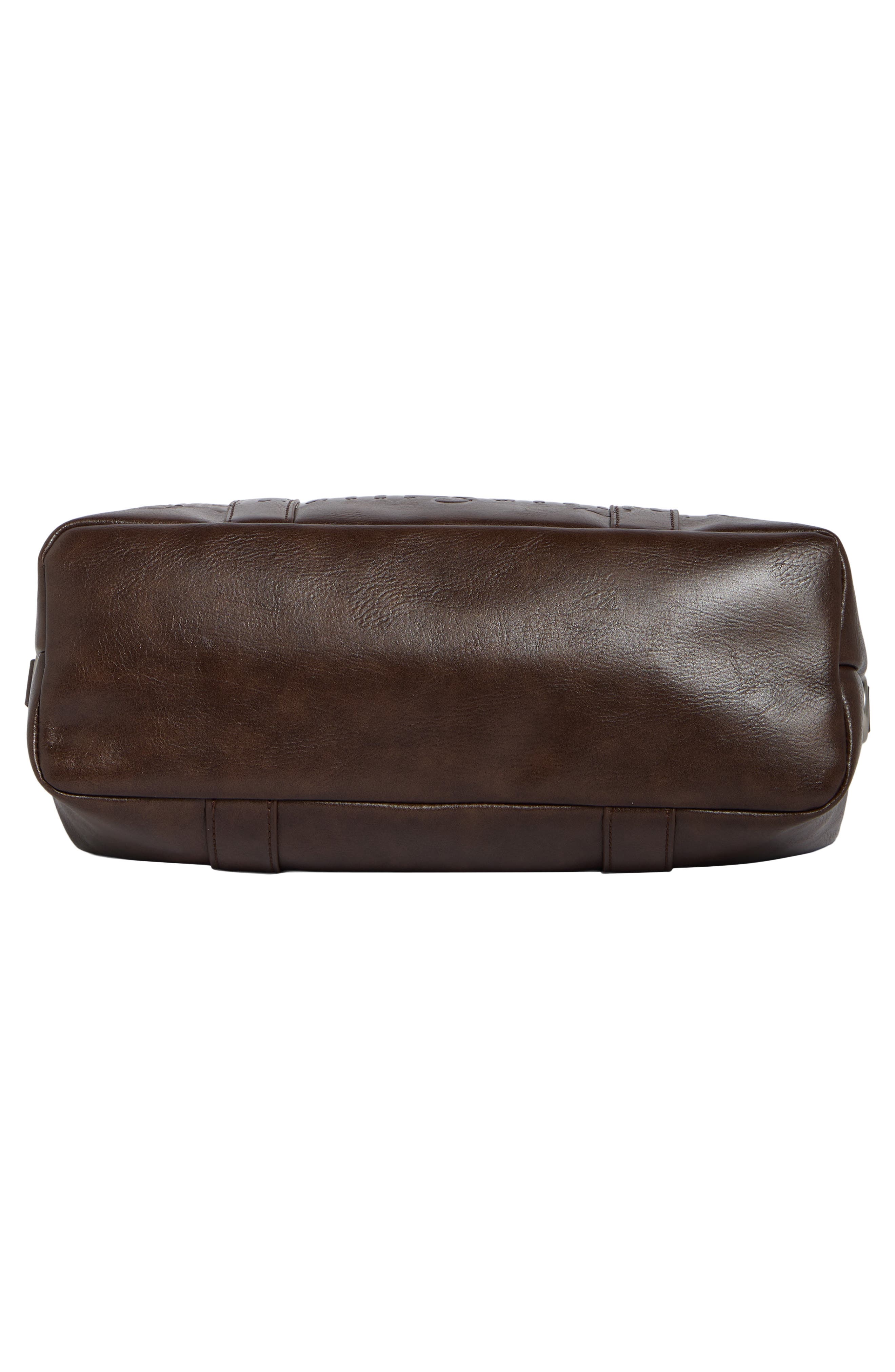 Medium Boston Leather Satchel, Alternate, color, BROWN
