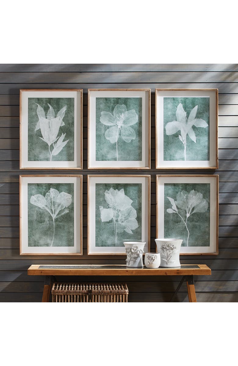 Napa Home & Garden Translucent Floral Prints Set of 6, Alternate, color, Blue