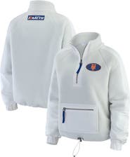 WEAR by Erin Andrews Women's WEAR by Erin Andrews Gray New York Mets Polar Fleece Quarter-Zip Jacket