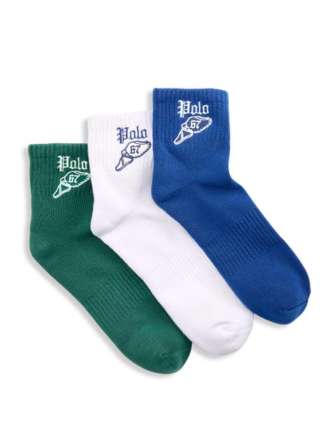Big & Tall 3-pk Classic 1/4-Top Socks V2