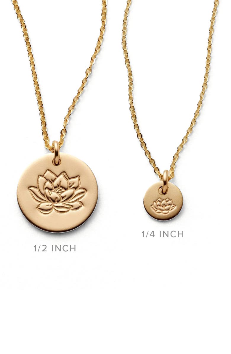 MADE BY MARY July Birth Flower Necklace, Alternate, color, Silver