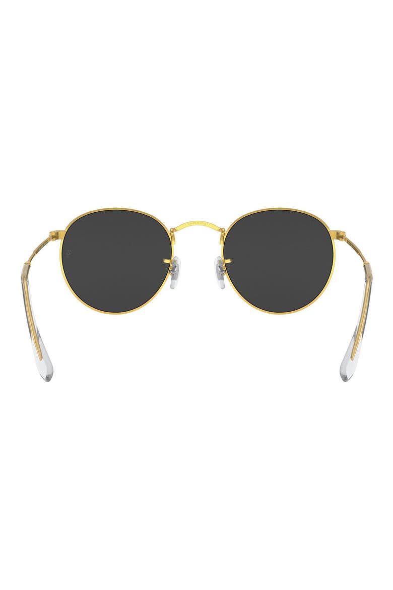 47mm Small Polarized Round Sunglasses, Alternate, color, GOLD/ BLACK