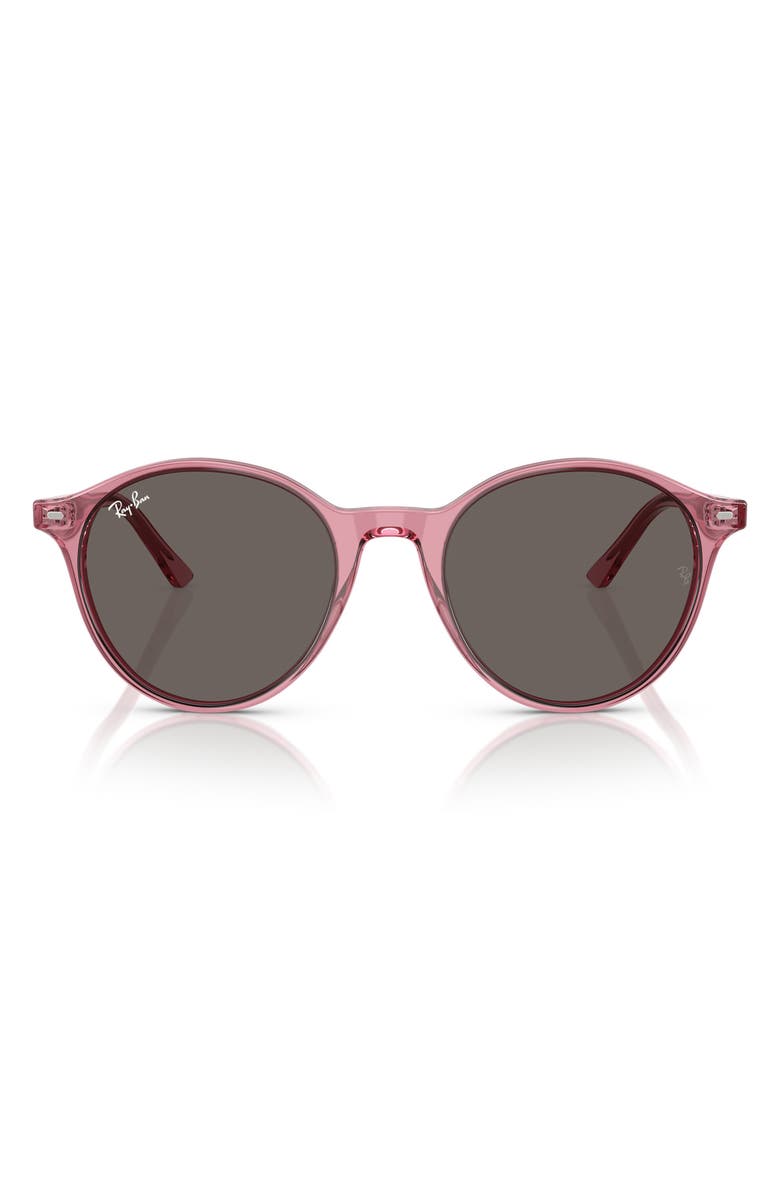 Ray-Ban Bernard 53mm Phantos Sunglasses, Main, color, Transparent Pink/ Dark Grey