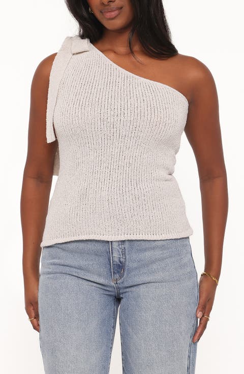 Jutta One Shoulder Knit Top