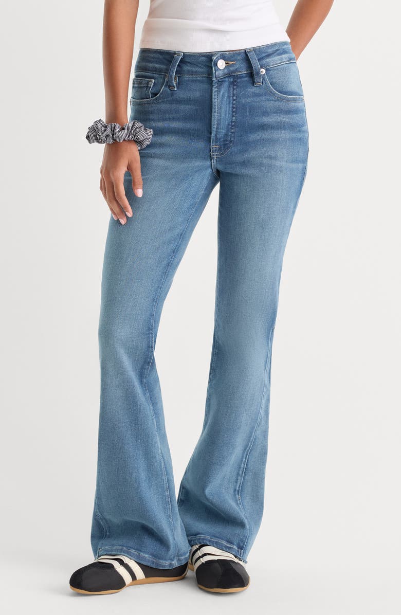 Good American Soft High Waist Bootcut Jeans, Main, color, Indigo1238