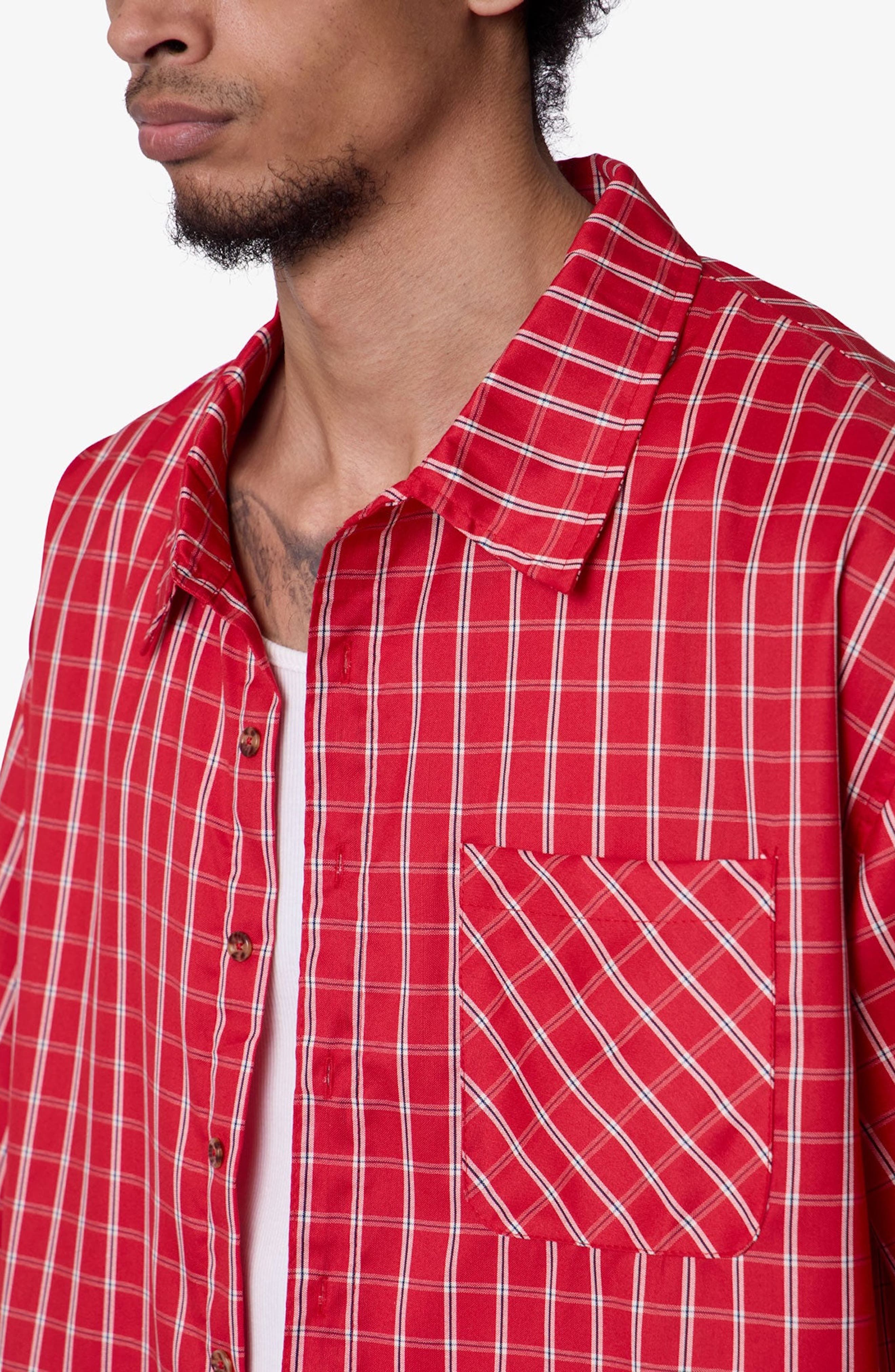 Stripe Crispy Poplin Short Sleeve Button-Up Shirt - image 2