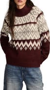 Lucky Brand Fair Isle Mock Neck Sweater