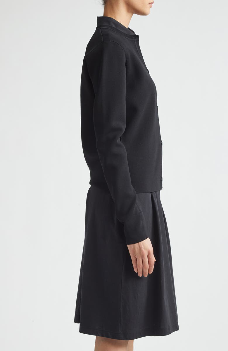 TOTEME Classic Compact Knit Cardigan, Alternate, color, Black