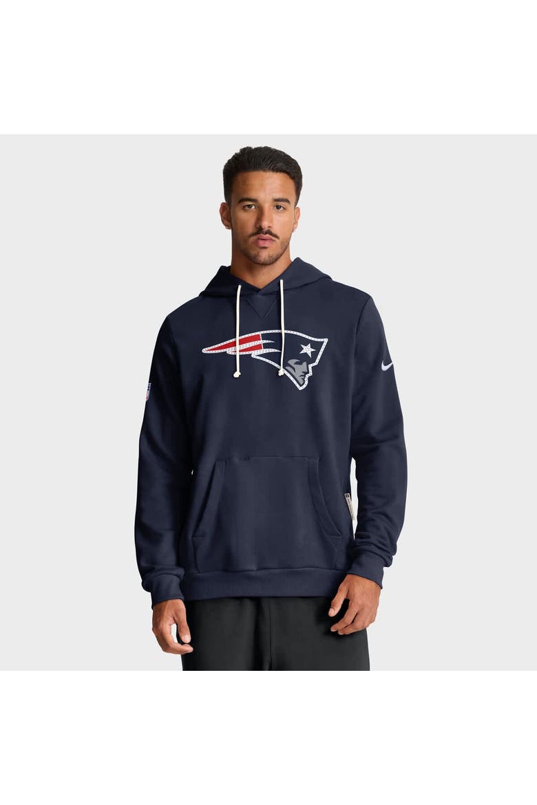 Men's Nike Navy New England Patriots Sideline Initial Home Performance Pullover Hoodie, Main, color, Navy