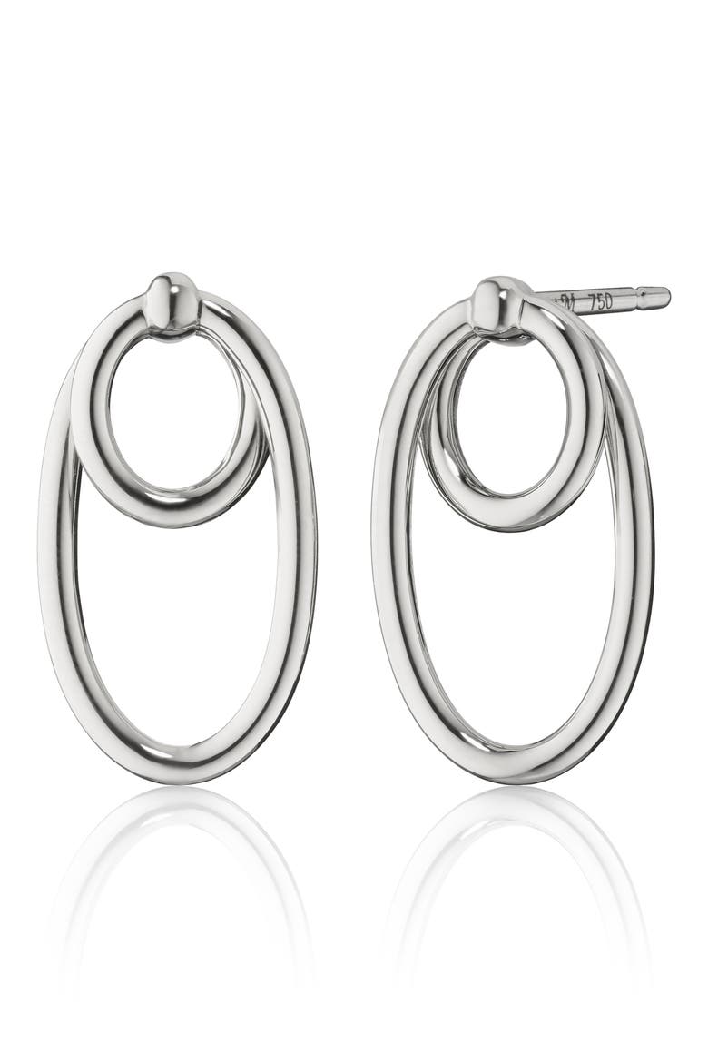 Infinite & Boundless Sterling Silver Double Oval Hoop Earrings, Main, color, STERLING SILVER