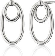 Monica Rich Kosann Infinite & Boundless Sterling Silver Double Oval Hoop Earrings