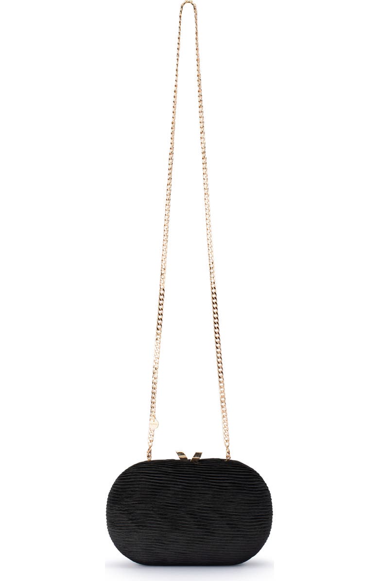 Olga Berg Natalie Pleated Oval Clutch, Alternate, color,