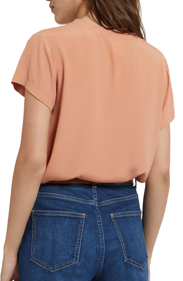 ottod'Ame Silk Blend T-Shirt, Alternate, color, Peach