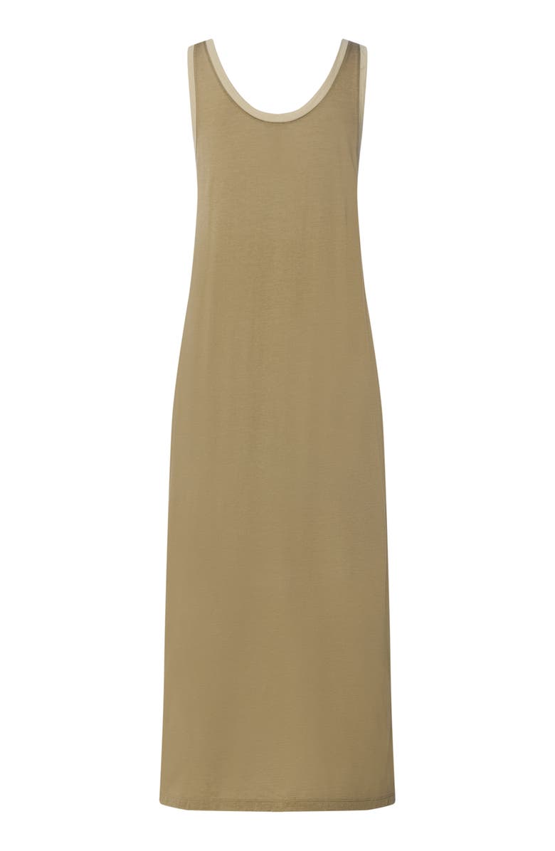 Hanro Laura Long Tank Nightgown, Alternate, color, Covert Green