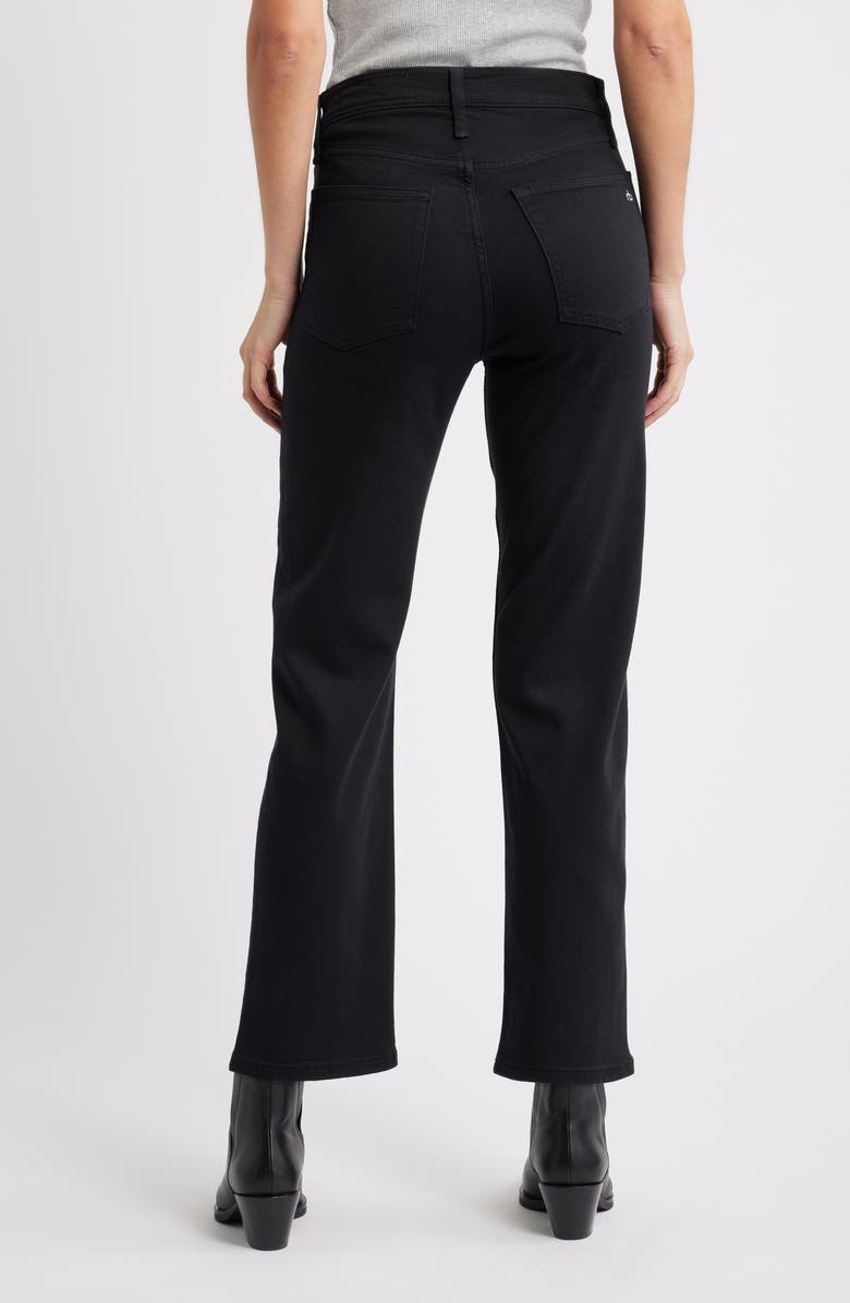 rag & bone Flexi Harlow Mid Rise Ankle Straight Leg Jeans, Alternate, color, Black
