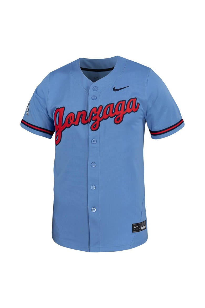 Men's Nike Light Blue Gonzaga Bulldogs Replica Baseball Jersey, Alternate, color, Light Blue