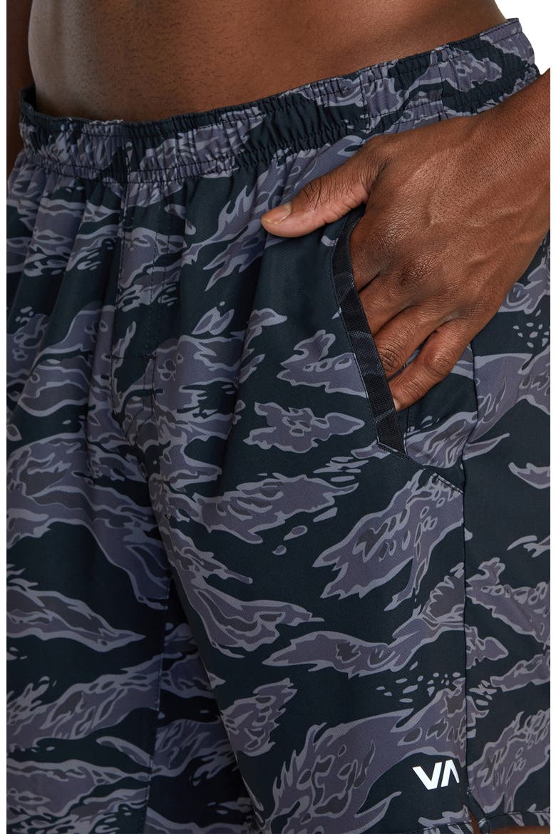 Yogger Stretch Shorts, Alternate, color, BLACK TIGER CAMO