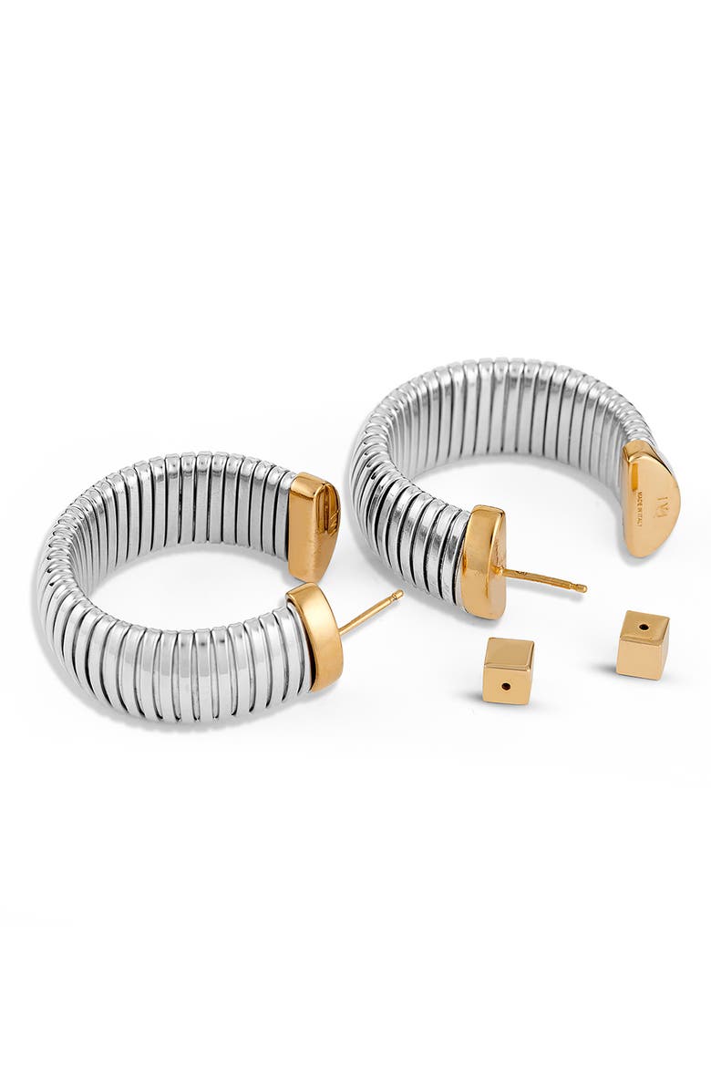 IVI Los Angeles Gaia Hoop Earrings, Alternate, color, Silver