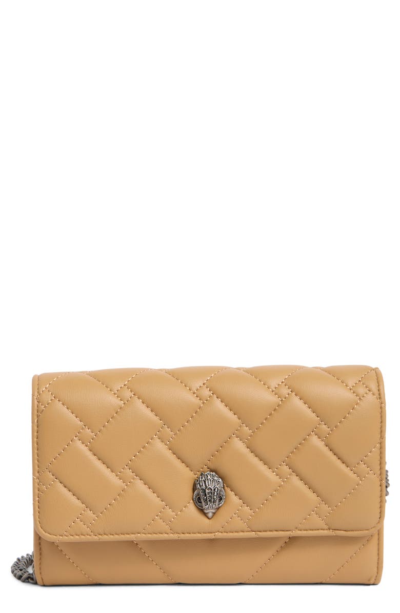 Kurt Geiger London Kensington Quilted Leather Wallet on a Chain, Main, color,