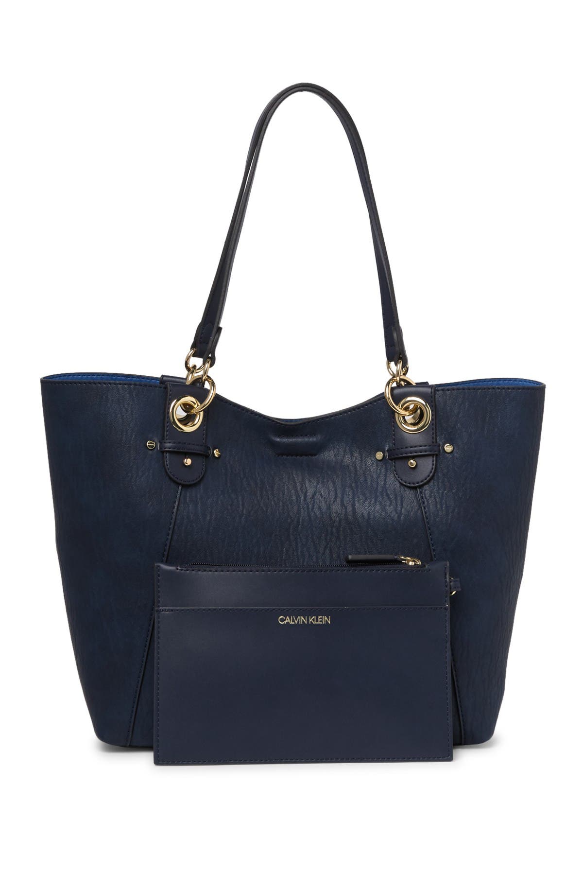Calvin Klein Olivia Tote, Main, color, Navy