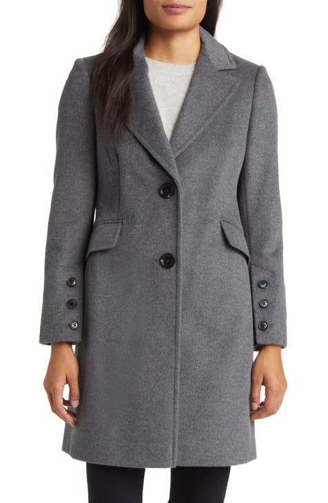 Ladies grey pea coat online