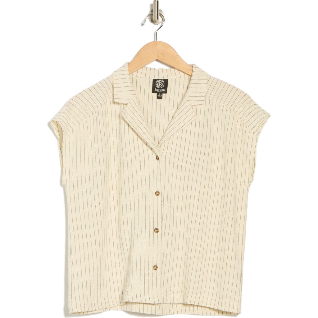 Bobeau Stripe Camp Shirt